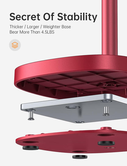 LISEN Cell Phone Stand Phone Holder for Desk Office Decor, Office Desk Accessories Women PC Gaming Essentials iPhone Stand Gadgets Men Gift for Father Fit OtterBox Case Switch iPad Air Tablet 4-10 in