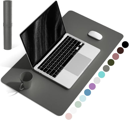 YSAGi Non-Slip Leather Desk Pad, Waterproof Laptop Computer Desk Keyboard Mat, Table Protector Blotter Mat, Large Mouse Pad for Office/Work/Home/Decor(Black, 31.5" x 15.7")