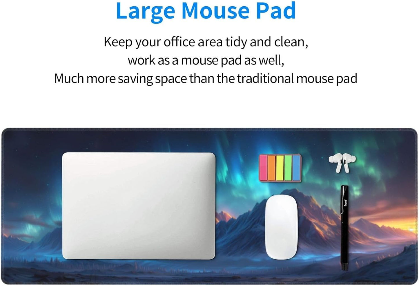 Japanese Mouse Pad, Large Japanese Desk Mat, XL Anime Gaming Keyboard Mat, Non-Slip Rubber Base, Big Extended Desk Protector for Home Office, 31.5”x11.8”