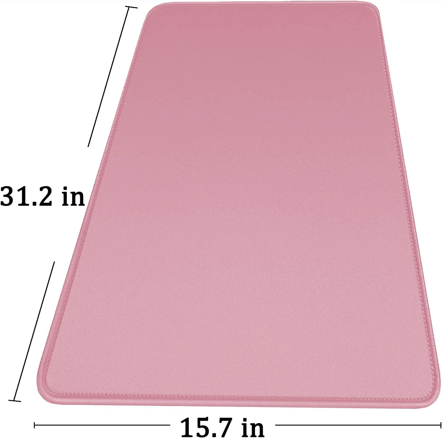Large Extended Gaming Mouse Pad with Stitched Edges, (31.5X15.7In) Durable Non-Slip Natural Rubber Base, Waterproof Computer Keyboard Pad Mat for Esports Pros/Gamer/Desktop/Office/Home-Black