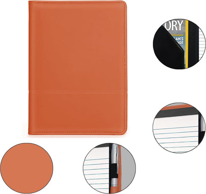 Padfolio/Portfolio Binder, Mini Padfolio Portfolio Binder 5 x 8 Legal Writing Pad, A5 Document Organizer Folder for Men Women, Black