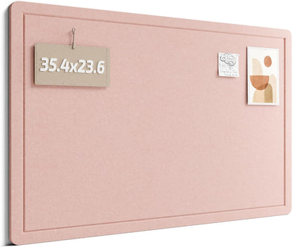 Fluxynara Bulletin Board, 23.6" x 17.5" Cork Board Alternative with 12 Safe Removable Adhesive Tabs, Foldable Felt Pin Board for Home Office, Classroom, Bedroom,Entryway for Walls—Sage