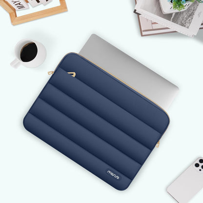 MOSISO Laptop Case 13.3 inch,13-13.3 inch Puffy Laptop Sleeve Compatible with MacBook Neo/Air 13.6 M5 M4 M3 M2 M1/Pro 13/14,HP Dell ASUS Lenovo,Polyester Horizontal Bag with Small Case, Sand