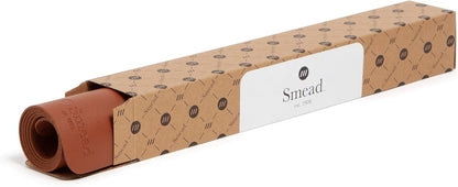 Smead Desk Pad, Vegan Leather Desk Mat with Non-Slip Faux Suede Backing, Perfect Desk Organizer for Office Decor, 31.5” x 15.7” Medium, Sandstone (64831)