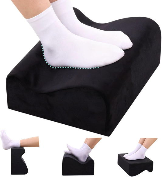 Foot Rest for Under Desk at Work,At Work Soft Ergonomic Footrest,Support Foot Pillow,Heel Chair,Leg Elevation Pillow,(Blue)