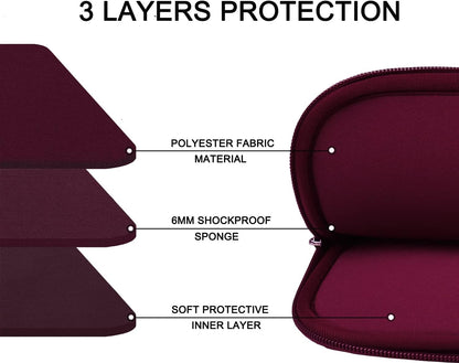 Laptop Sleeve, Durable Briefcase Shockproof Protective Case, Handbags Portable Laptop Bag for 15.6 inch HP Dell Asus Lenovo Notebook Computer with Front Pocket, Black