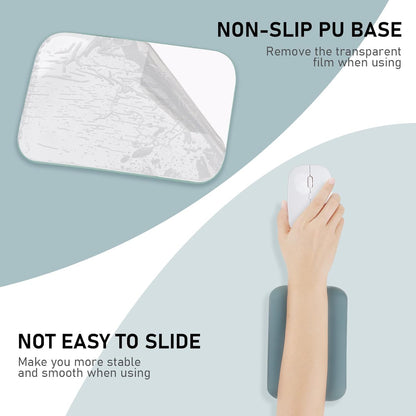 Leolee Elbow Rest Pads for Desk, Black Ergonomic Arm Rest Pads with Memory Foam & Non-Slip Base, Armrest Cushion Support Pad Relieve Elbow and Wrist Pain for Computer, Office, 2 Packs