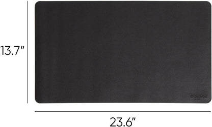 Smead Desk Pad, Vegan Leather Desk Mat with Non-Slip Faux Suede Backing, Perfect Desk Organizer for Office Decor, 31.5” x 15.7” Medium, Sandstone (64831)