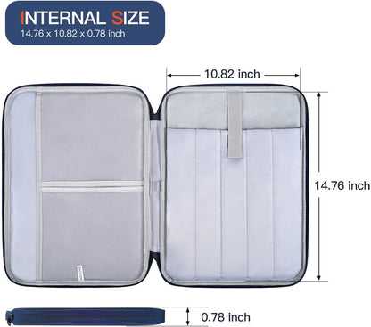 12-12.9 Inch Tablet Sleeve Bag for 12.4" Samsung Galaxy Tab S10+ S9+ Plus/S8+/S7+ Plus/S7 FE,13" iPad Air M4 M3 M2/iPad Pro M5 M4/Pro 12.9"/Microsoft Surface Go 2 12.4"/Pro 11 10 Carrying Case-Black