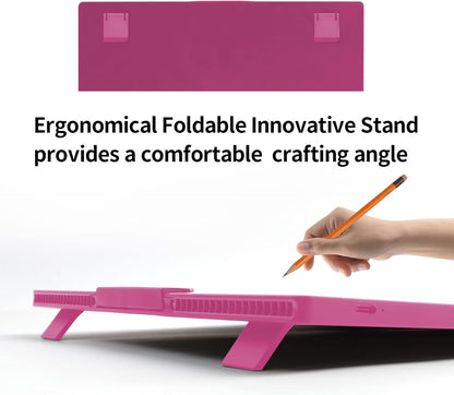A4 Wireless LED Light Pad with Carry Bag, Innovative Stand and Top Clip, TOHETO Rechargeable Light Box Stepless Dimmable and 6 Levels Brightness Cordless Light Board for Tracing Weeding Vinyl (Black)