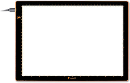 Daylight Wafer 3 Light Pad (A2+) Dimmable with Memory Function, Perfect for Tracing, Sketching, Scrapbooking and Other Craft Projects,18X23.5 inches, Black