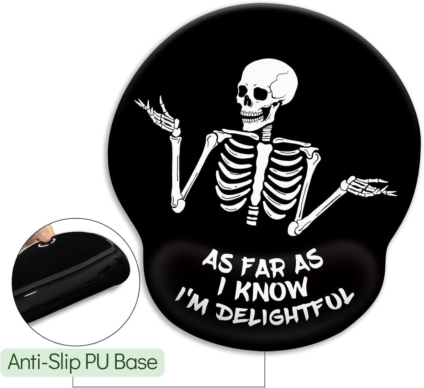 LIMKRIAN Cat Ergonomic Mouse Pad with Wrist Rest, Gaming Mouse Pad with Wrist Support, Funny Mouse Pads for Desk, Computer Mousepad with Non-Slip Pain Relief PU Base, Cute Office Desk Accessories