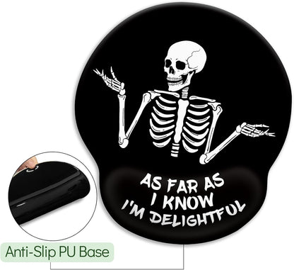 LIMKRIAN Cat Ergonomic Mouse Pad with Wrist Rest, Gaming Mouse Pad with Wrist Support, Funny Mouse Pads for Desk, Computer Mousepad with Non-Slip Pain Relief PU Base, Cute Office Desk Accessories