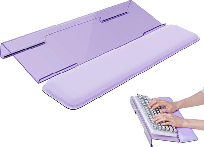 Laborio Computer Keyboard Stand for Desktop, Keyboard Riser Wrist Rest Holder for Easy Typing, Office Desk, Home, School Accessories(Coffee)