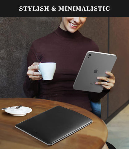 MoKo 9-11 Inch Tablet Sleeve, PU Leather Briefcase Slim Stylish Case Fits New 11-inch iPad Air M4 2026/iPad Pro M5, Air 5/4th 10.9, 10th Gen 10.9, 9/8. Gen 10.2, Tab S8/S9 11, Midnight Green