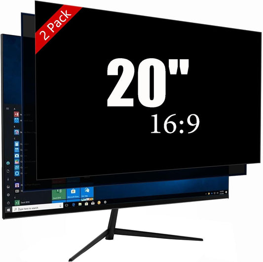 [2 Pack] 27 Inch Privacy Screen Protector - 95% Blue Light Blocking, Anti-Glare Monitor Filter for 16:9 Widescreen - Anti-Scratch Privacy Shield