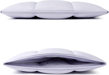 Comfyable Puffy Laptop Sleeve 13 Inch 14 Inch, Quilted Puffer Laptop Carrying Case for Women, Pillow Case Compatible with MacBook Air/Pro M5 M4 M3 M2 Pro/Max 2026, 13" MacBook Neo A18, Rice | Puffy