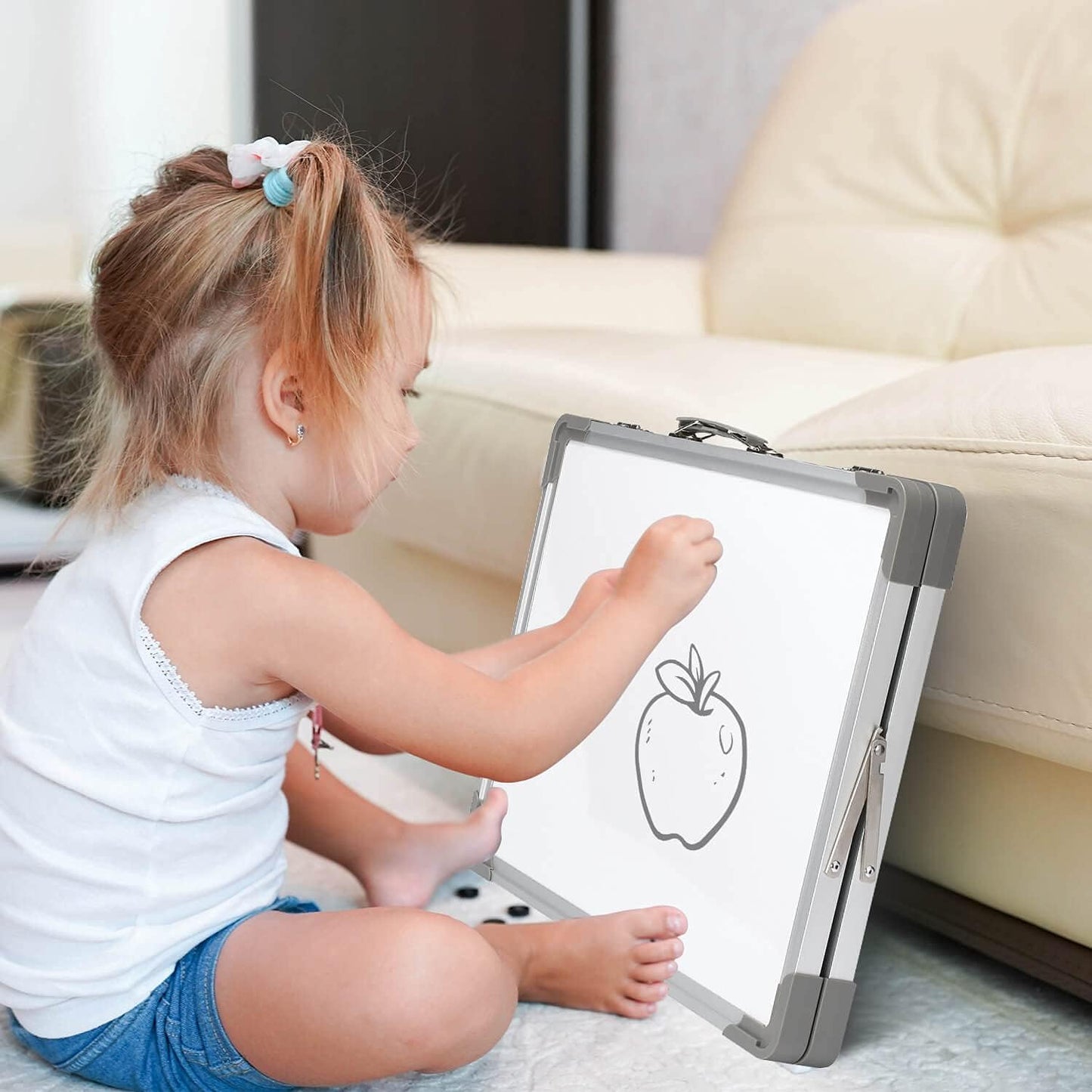 Small Dry Erase White Board – TANKEE Magnetic Desktop Foldable Whiteboard Portable Mini Easel Double Sided on Table Top with Holder for Drawing, Teacher Instruction, Memo Board