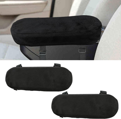 BDZMC 2PCS Car Seat Armrest Covers, Soft & Comfortable Office Chair Arm Pad, Anti-Scratch Car Armrest Cushion, Universal Car Armrest Pillow Protector Cover for Most Cars (Grey)