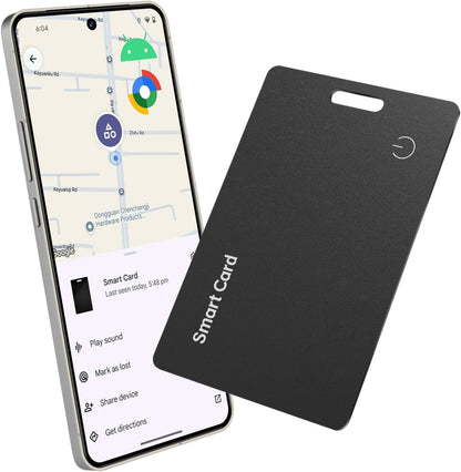 Reyke Wallet Tracker Android Card, Rechargeable Thin Wallet Finder, Compatible with Google Find Hub Device, Luggage Tracker for Passports, Laptop, IP68 Waterproof