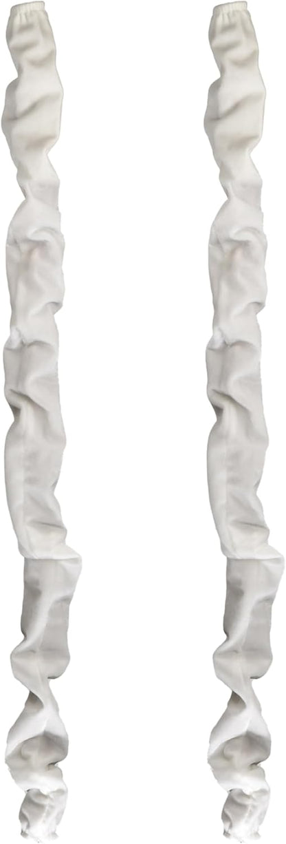 Chandelier Fabric Cord Cover 1 Pack White Chain Cover 70.8 inches Brushed Polyester Fabric Chain Sleeve for Chandelier Cord Hider Cable Management (None Touch Fasteners)