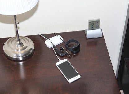 Desktop Cable Organizer, Weighted, Eco-Friendly Silicone, No Bad Smell, Bundled with 4 Reusable Cable Ties (Black)