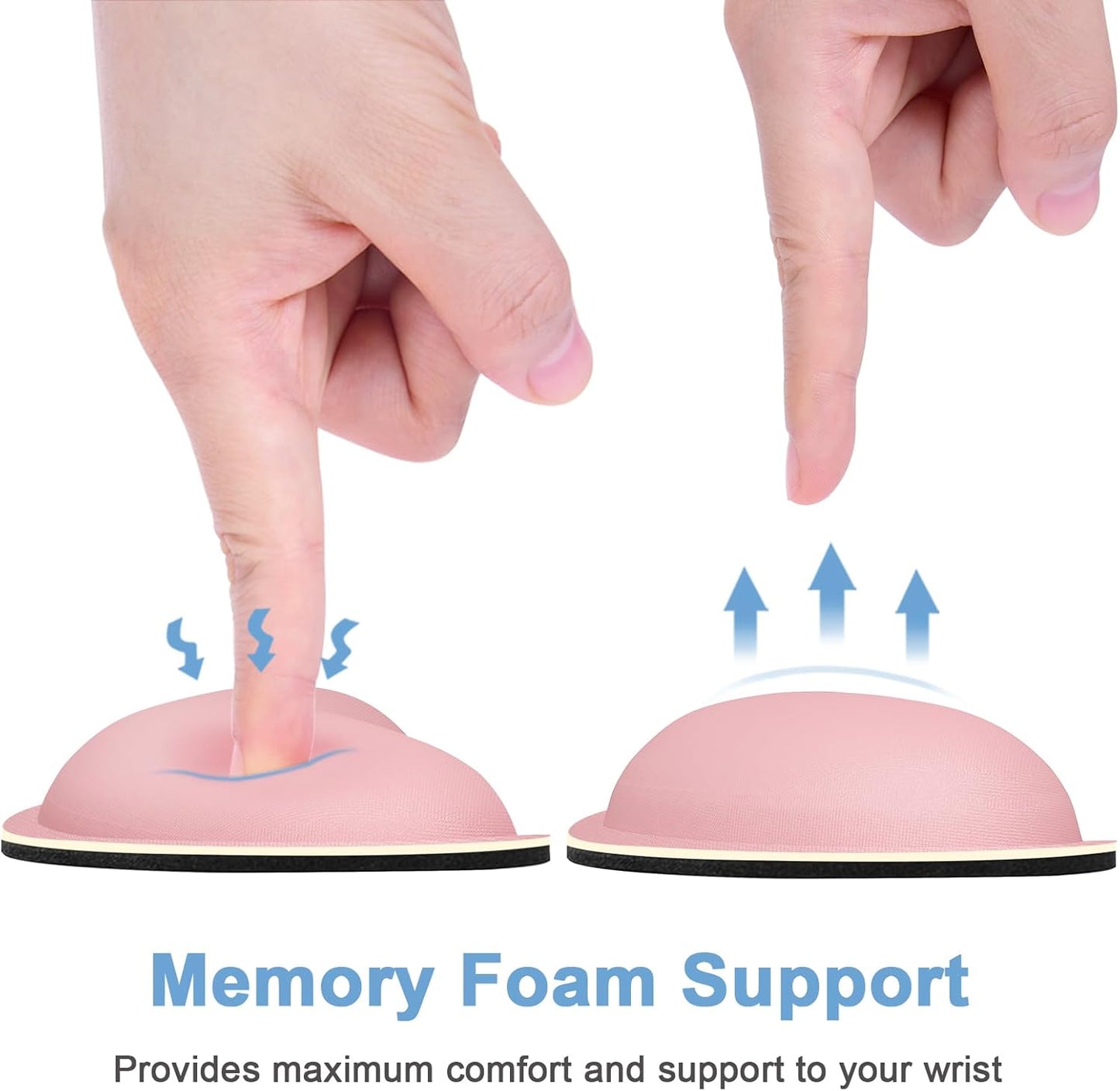 Dapesuom Enlarge Keyboard Wrist Rest, Memory Foam Keyboard Wrist Cushion for Computer Desk Mats Support, Pain Relief Ergonomic Mouse Pad Rests with Non-Slip Base for Gaming, Laptop, Radiant Orchid