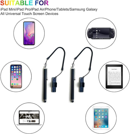 Stylus Pen for Touch Screen with Pen Holder, Bike Motorcycle Stylus Pen with Anti-Drop Spring Strap, High Precision and Sensitivity, Glove-Friendly for iPad iPhone Android Tablets Smartphone (1PCS-1)