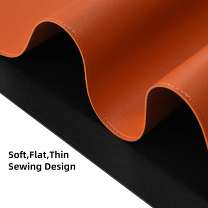 Leather Desk Pad,Wolaile 36x17 inch Large Mouse Pad,Waterproof Non-Slip Writing Desk Blotter,Computer Mat Desktop Protector for Office Home,Black