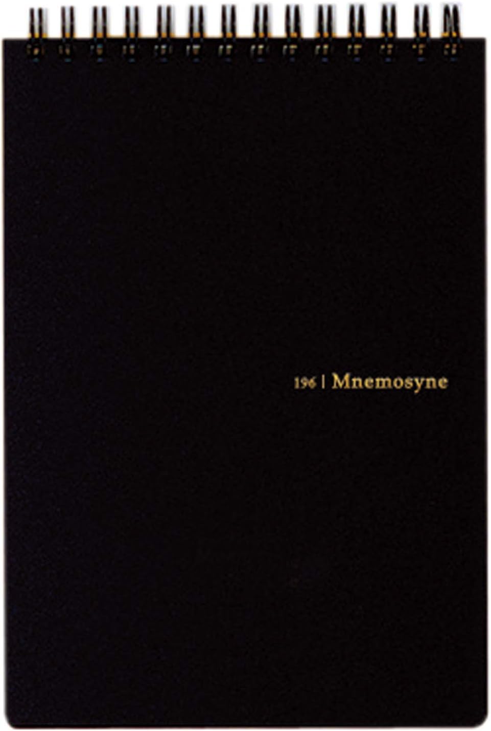 Maruman Mnemosyne Lined Notebook- Vertical A5, 5.83" x 8.27", 70 Sheets / 140 Pages, 7mm College Ruled With Center Line Journal, Perforated Pages & Wire-Bound to Lay Flat, Black, Made in Japan - Colors B
