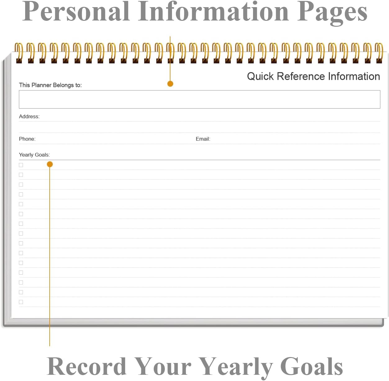 Weekly Productivity Planner - 8" x 11" Dashboard Desk Pad/Planner, Habit Tracker, Spiral Undated Weekly Planner for Office/School/Home, 54 Weeks, Black