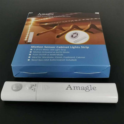 Motion Sensor Light Indoor, Closet Lights Motion Sensored, Battery Operated Cabinet Lights Strip, White Under Cabinet Lighting, Under Counter Lights for Kitchen, Led Strip Lights for Bedroom