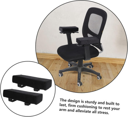 SHOWERORO 1pair Ergonomic Office Armrest Pads Comfortable Non- Cushion Covers for Chairs Height for Elbow Support for Home Gaming Desks Easy Installation