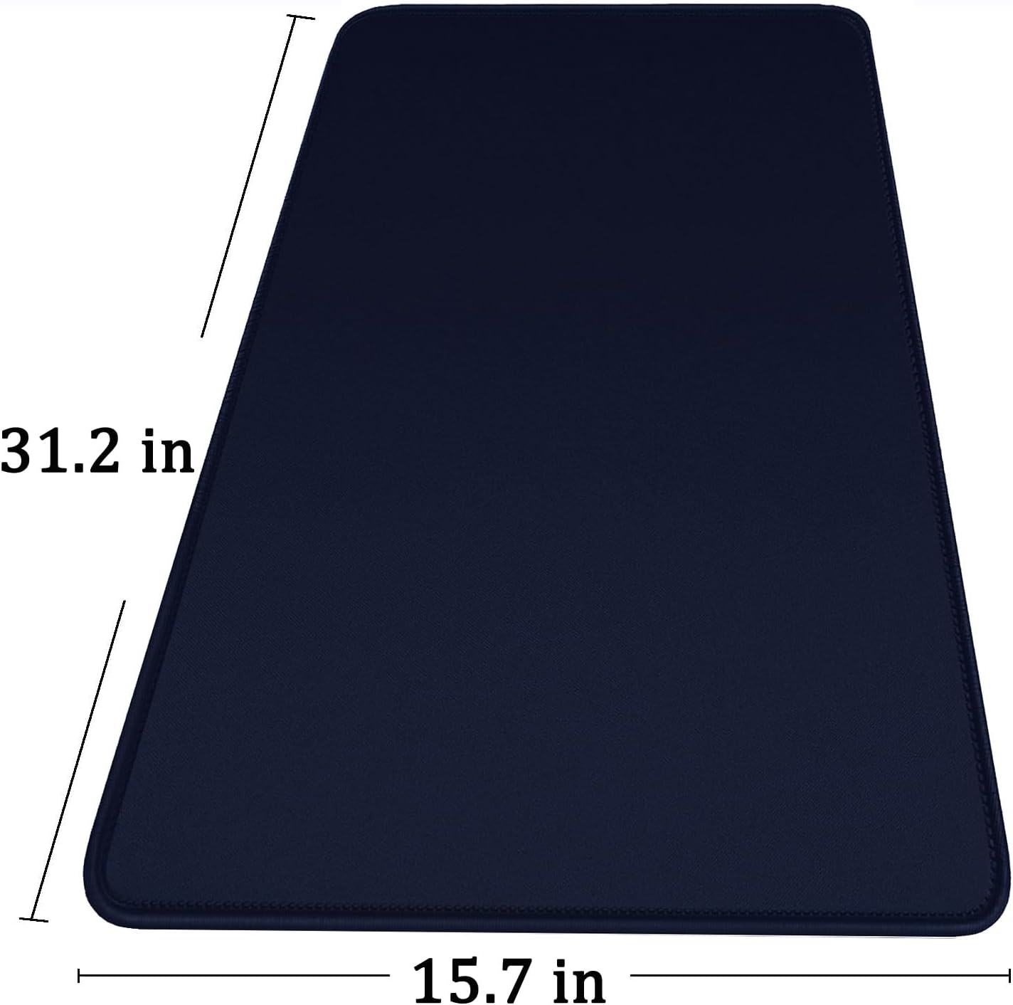 Large Extended Gaming Mouse Pad with Stitched Edges, (31.5X15.7In) Durable Non-Slip Natural Rubber Base, Waterproof Computer Keyboard Pad Mat for Esports Pros/Gamer/Desktop/Office/Home-Black