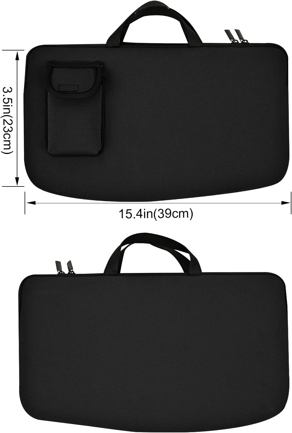 Portable Keyboard Travel Bag Shockproof Waterproof Dustproof Protective Neoprene Sleeve Compatible with Logitech Wave Keys Wavy Keyboard MK670 /Wireless Ergonomic Keyboards Mouse Combo (Black)