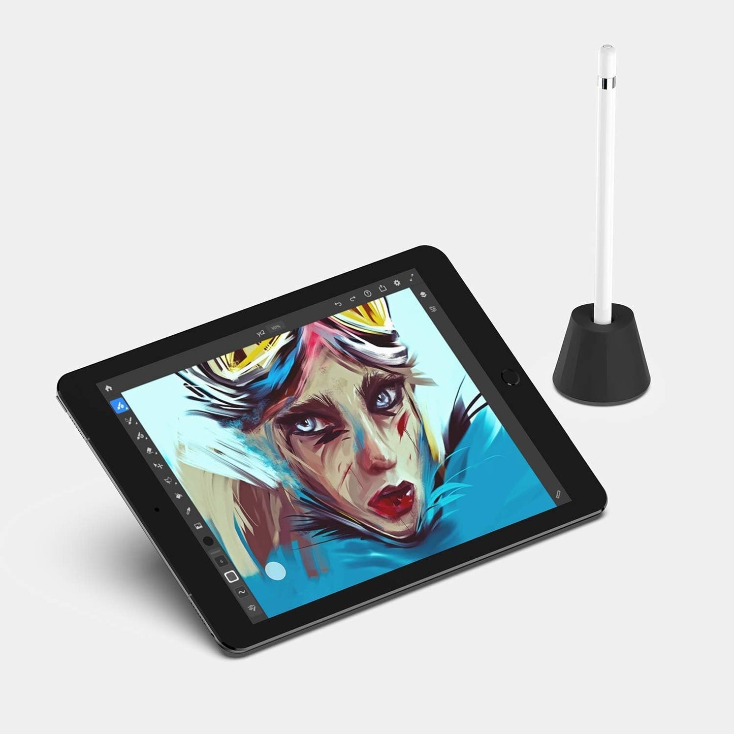 UPPERCASE Designs NimbleStand Vertical Stand Compatible with Apple Pencil with/without Sleeve or Grip (Onyx Black)