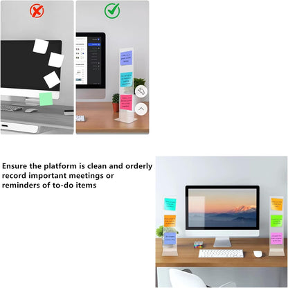 4-Piece Message Board, Memo Board,Double-Sided Desktop Display Stand, Office Communication Tool (4)