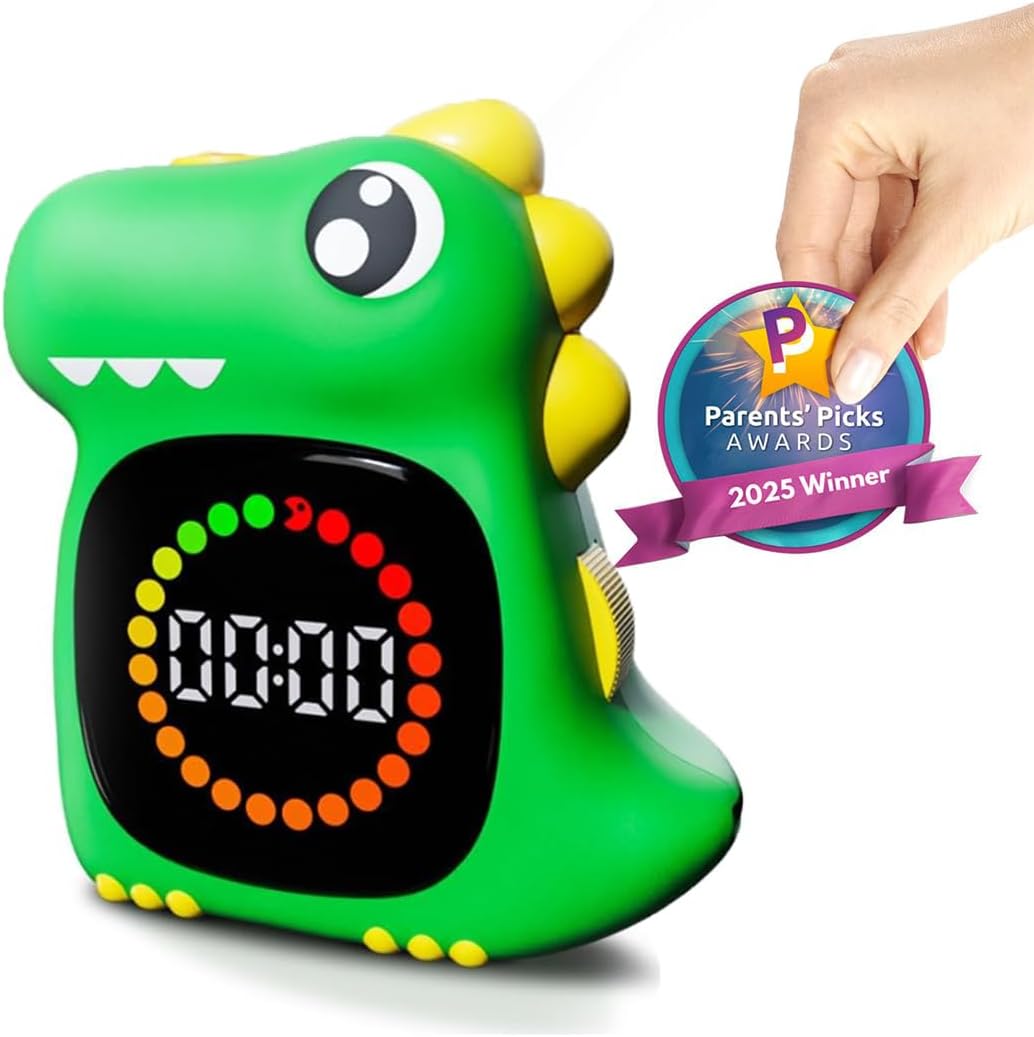 Visual Timer for Kids Light Blue Dinasuor Kids Timer Visual Led Rechargeable Toddler Timer Visual Countdown for Classroom Home Studing Playing