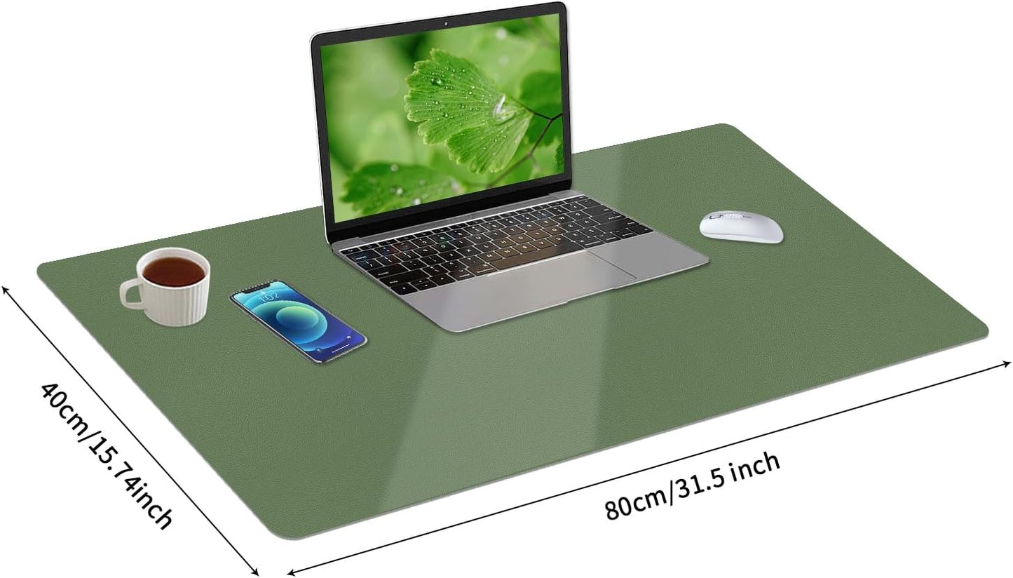 Bloss Leather Desk Pad and Keyboard Wrist Rest, Large Mouse Pad + Keyboard Pad+Mouse Wrist Support, Non-Slip Desk Mat Protector for Office, Home(31.5×15.7 Inches,Beige) - Colors B