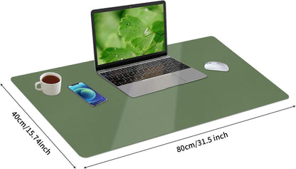 Bloss Leather Desk Pad and Keyboard Wrist Rest, Large Mouse Pad + Keyboard Pad+Mouse Wrist Support, Non-Slip Desk Mat Protector for Office, Home(31.5×15.7 Inches,Beige) - Colors B