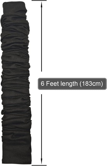 EIFHYT Fabric Cord Cover & Chandelier Chain Cover 2 Pack 6Feet Length for Chandelier Lighting Wires Natural Burlap Easy to Install (Brown)