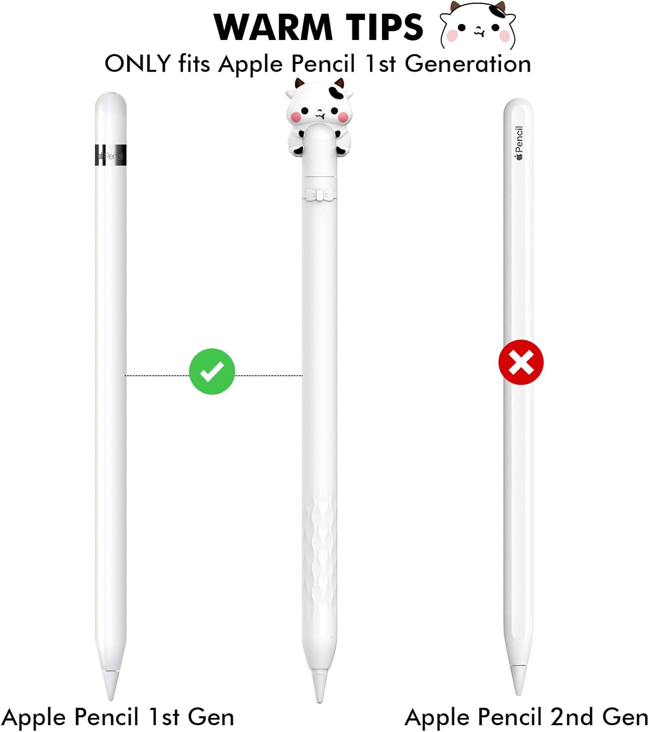 NIUTRENDZ Cute Bear Apple Pencil Case for Apple Pencil 2nd Generation Case Silicone Protective Cover Sleeve Skin Accessories (Brown, Apple Pencil 2nd Generation)