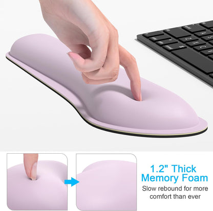 Dapesuom Mouse Wrist Rest, Ergonomic Memory Foam Mouse Wrist for Computer Desk Mats Support, PU Leather Hand Rest Pad Cushion for Gaming, Laptop, Men, Women, Pain Relief & Easy Typing, Black