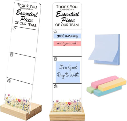 Sticky Note Holder Acrylic Monitor Memo Board Desk Organizers and Accessories Desk Decor Post It Note Holder with 200Pcs Sticky Notes Funny Sarcastic Office Positive Desk Sign
