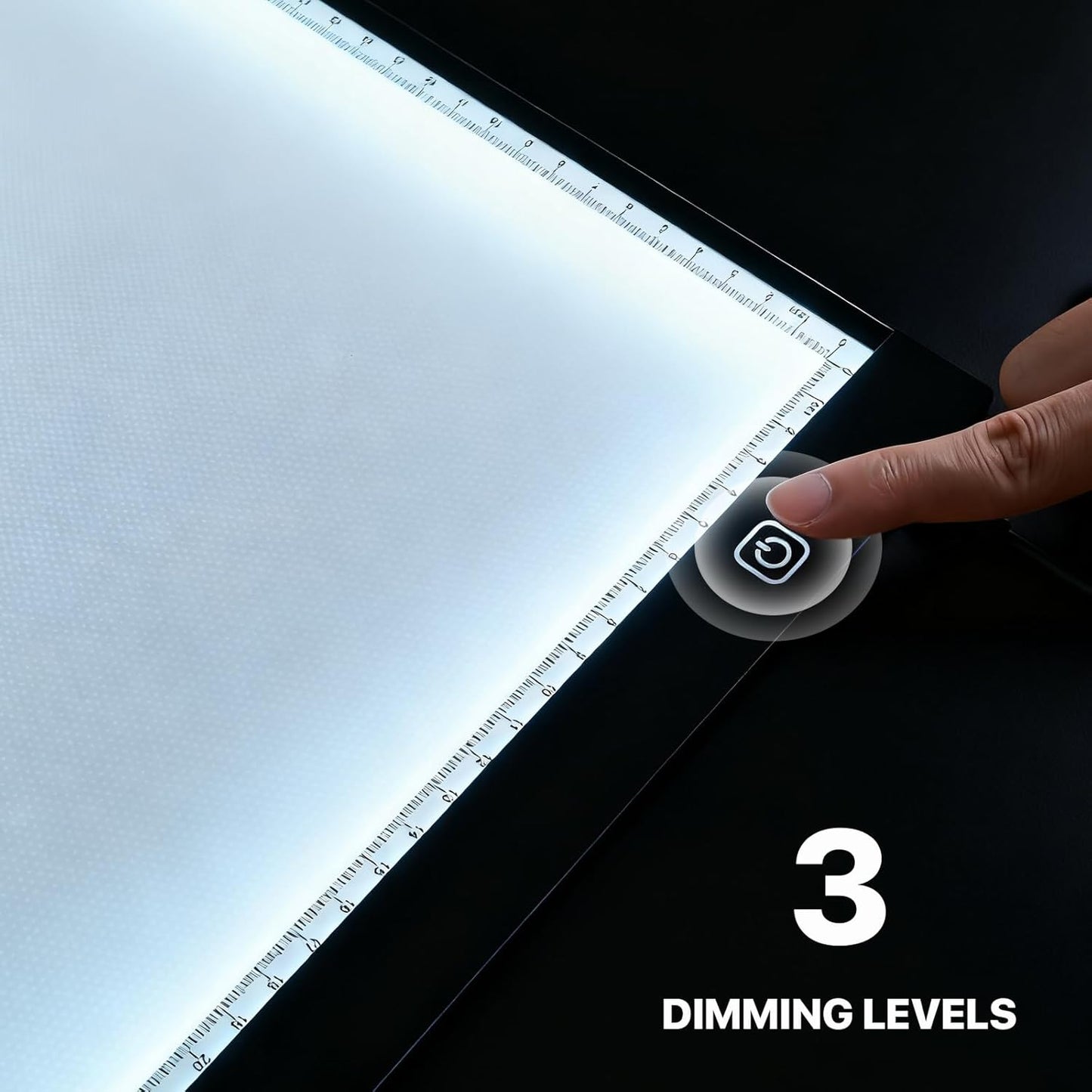 A4 LED Light Box for Tracing and Drawing - Ultra Thin Adjustable Light Table, USB Trace Light UP Pad Screen, Small Copy Board Tracer for Kids Artists, Sketching, Stenciling, and Art Crafting.