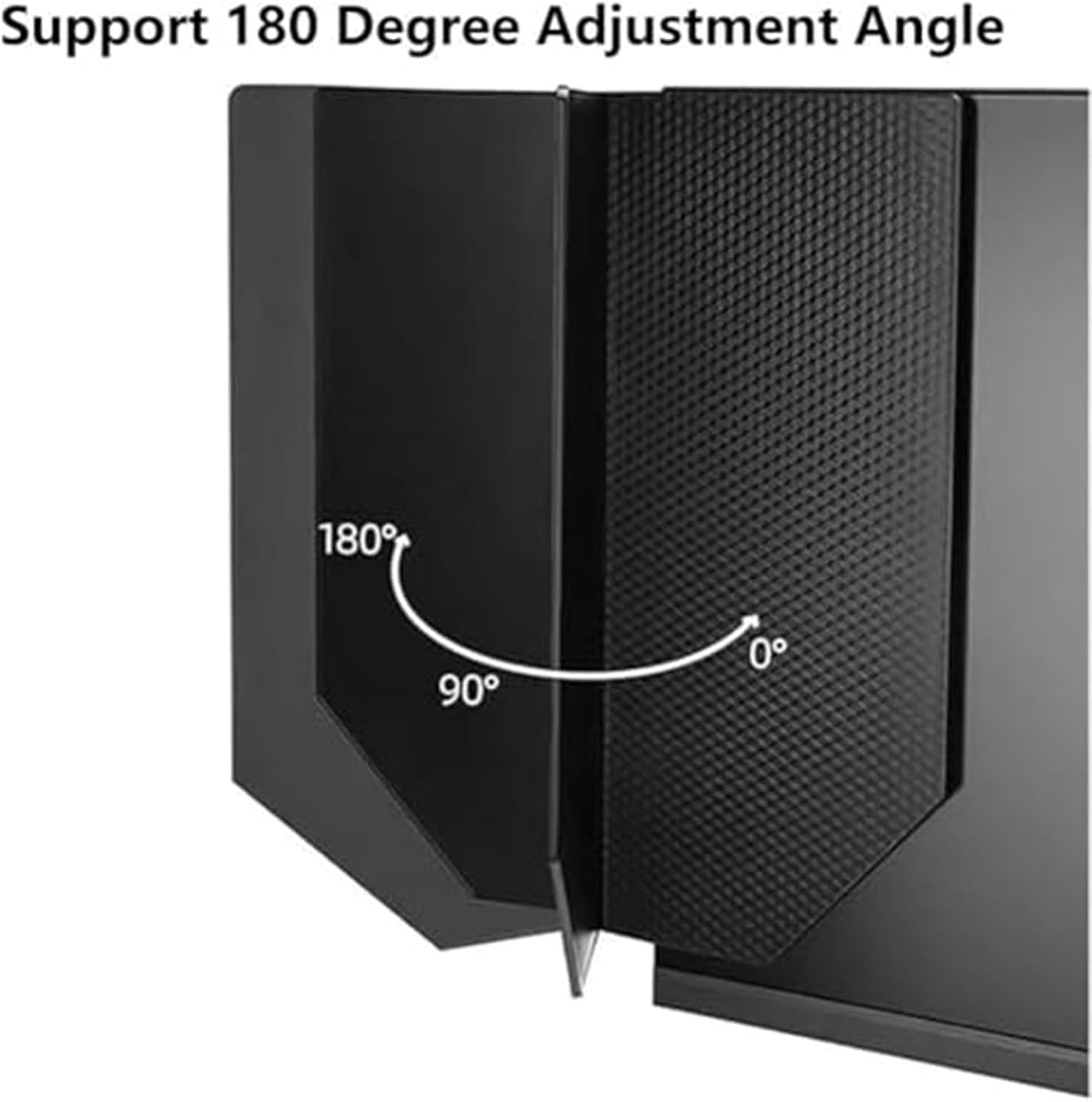 Foldable Anti-Glare Monitor Hood for 24-27 Inch Screens, Desktop Computer Sunshade with 180° Adjustable Side Panels to Reduce Glare and Enhance Viewing Focus ﻿