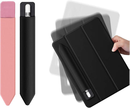 TENOC Universal Stylus Holder, Adhesive Pencil Protected Sleeve Case, Elastic Pens Holder Storage Pouch Pocket Compatible for Pencil Pro 2nd/1st & USB-C, 1 Pcs, Black
