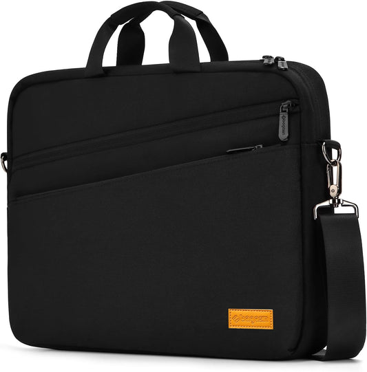 bagasin 15 15.6 16 inch Laptop Computer PC Shoulder Bag Carrying Case, Water-Repellent Fabric Briefcase, Lightweight Toploader, Business Casual or School