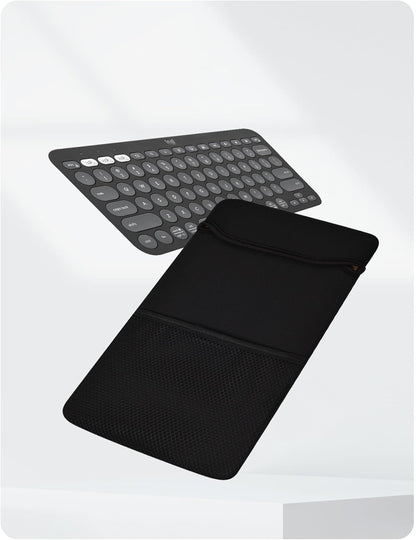 Carrying Bag Keyboard Travel Protective Sleeve Waterproof Neoprene Case for Logitech Pebble Keys 2 K380s Wireless Bluetooth Keyboard