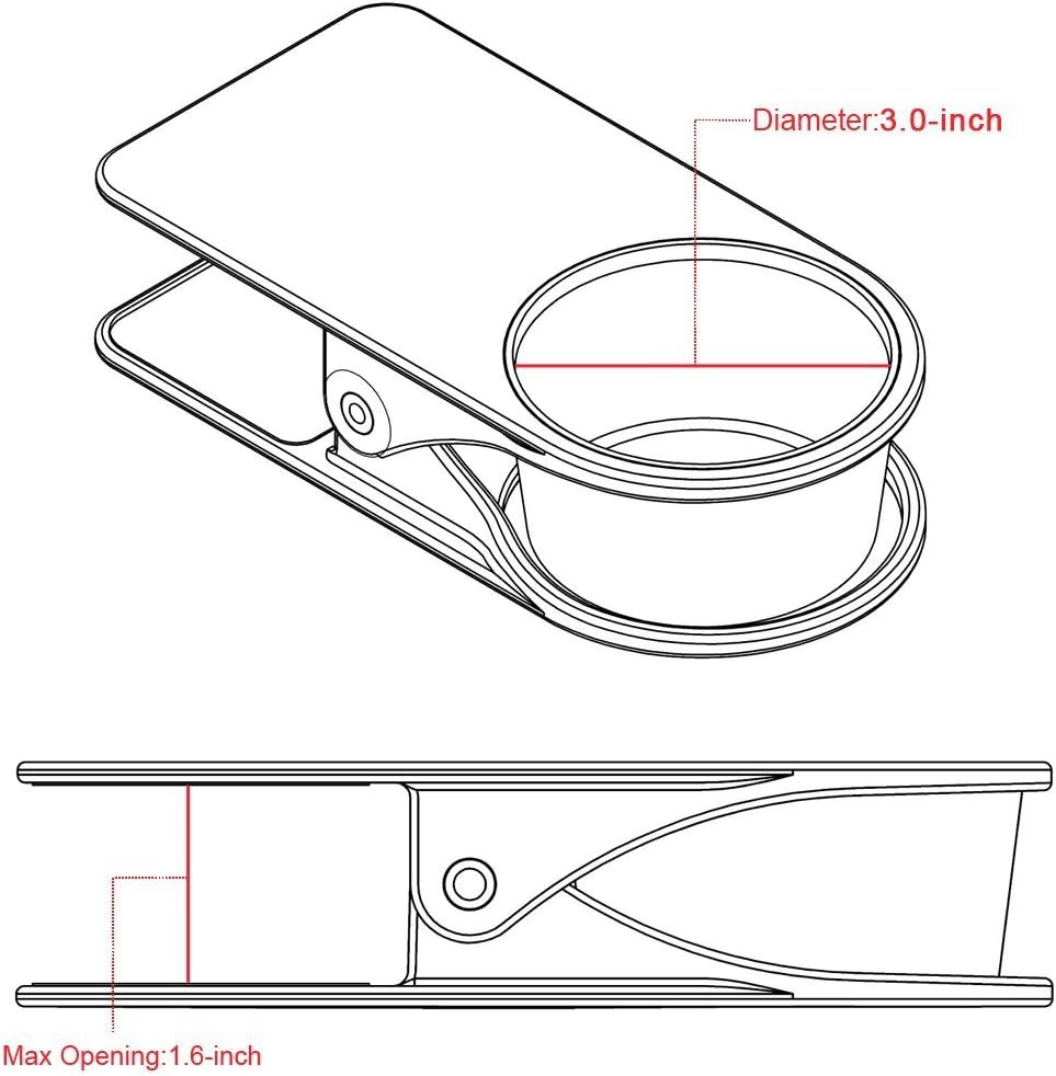 Drink Cup Holder Clip Home Office Table Desk Side Huge Clip Water Drink Beverage Soda Coffee Mug Holder Cup Saucer Clip Design